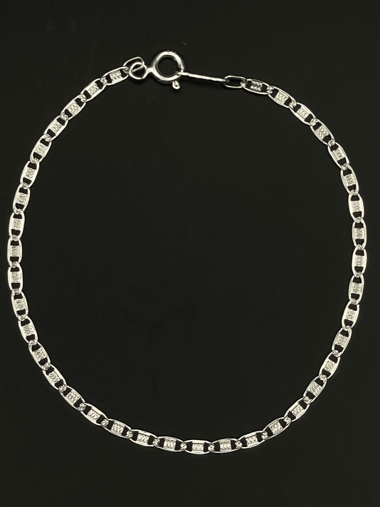 Sterling Silver Flat Pressed Bracelet